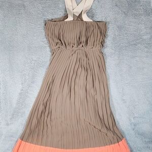 Jessica Simpson Strapless Taupe and Coral Dress NEW W/TAGS